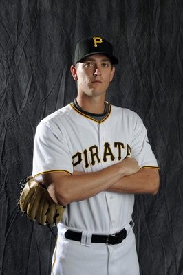 BRADENTON, FL - FEBRUARY 22: Jimmy Barthmaier #46 of the Pittsburgh Pirates poses during photo day at the Pirates spring training complex on February 22, 2009 in Bradenton, Florida. (Photo by Rob Tringali/Getty Images)