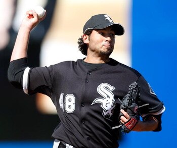 LAS VEGAS - MARCH 05:  Pitcher Jeff Marquez #48 of the Chicago White Sox throws to first base to check a Chicago Cubs runner during an exhibition game at Cashman Field March 5, 2009 in Las Vegas, Nevada.  (Photo by Ethan Miller/Getty Images)