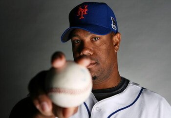 PORT SAINT LUCIE, FL - FEBRUARY 23:  Livan Hernandez #61 of the New York Mets poses during photo day at Tradition Field on February 23, 2009 in Port Saint Lucie, Florida.  (Photo by Doug Benc/Getty Images)