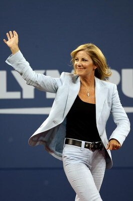 NEW YORK - AUGUST 28:  Chris Evert walks on stage during the opening ceremony on the first day of the US Open at the USTA Billie Jean King National Tennis Center in Flushing Meadows Corona Park on August 28, 2006 in the Flushing neighborhood of the Queens
