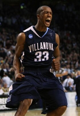 BOSTON - MARCH 28:  Dante Cunningham #33 of the Villanova Wildcats celebrates defeating the Pittsburgh Panthersduring the NCAA Men's Basketball Tournament East Regionals at TD Banknorth Garden on March 28, 2009 in Boston, Massachusetts.  (Photo by Elsa/Ge