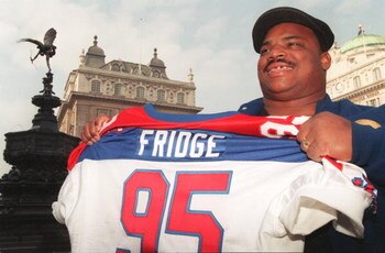 18 Mar 1996:  William ''The Refrigerator'' Perry arrives in London in preparation for his debut for the London Monarchs against the Scottish Claymores on April 14 in the World League of American Football. Mandatory Credit: Gary M. Prior/ALLSPORT
