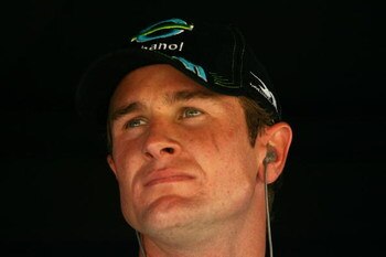 GOLD COAST, AUSTRALIA - OCTOBER 25:  Ryan Hunter-Reay driver of the #17 Rahal Letterman Racing Dallara Honda looks on during practice for the IRL Indy Car Series Nikon Indy 300 on October 25, 2008 on the Gold Coast, Australia.  (Photo by Robert Cianflone/