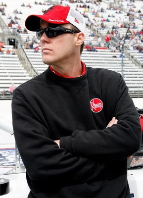 MARTINSVILLE, VA - MARCH 30: Kevin Harvick, driver of the #2 KHI/Bounty Chevrolet, stands on the grid before  the NASCAR Camping World Truck Series Kroger 250 at the Martinsville Speedway on March 30, 2009 in Martinsville, Virginia.  (Photo by Rusty Jarre