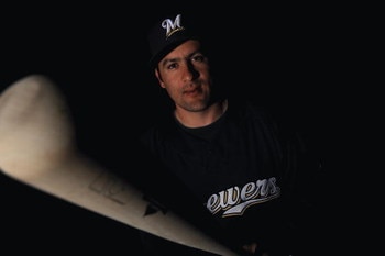 MARYVALE, AZ - FEBRUARY 19:  Mike Lamb of the Milwaukee Brewers poses during photo day at the Brewers spring training complex on February 19, 2008 in Maryvale, Arizona.  (Photo by Ronald Martinez/Getty Images)