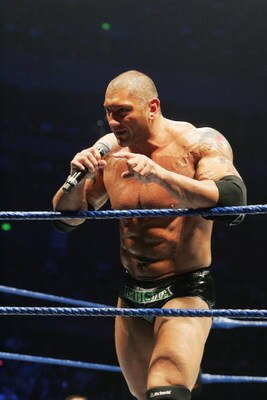 SYDNEY, AUSTRALIA - JUNE 15:  Batista stands in the ring during WWE Smackdown at Acer Arena on June 15, 2008 in Sydney, Australia.  (Photo by Gaye Gerard/Getty Images)