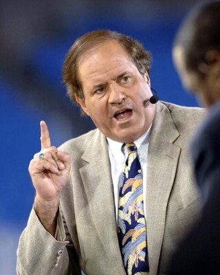 ESPN commentator Chris Berman on Monday Night Football Nov. 13, 2006 as the Carolina Panthers host the Tampa Bay Buccaneers  in Charlotte.  The Panthers won 24 - 10.  (Photo by Al Messerschmidt/Getty Images)