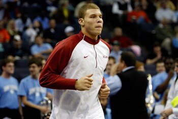 MEMPHIS, TN - MARCH 29:  Blake Griffin #23 of the Oklahoma Sooners runs out to the court before taking on the North Carolina Tar Heels during the NCAA Men's Basketball Tournament South Regional Final at the FedExForum on March 29, 2009 in Memphis, Tenness