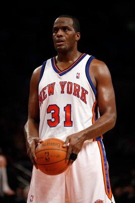 NEW YORK - OCTOBER 24:  Malik Rose #31  of the New York Knicks stands at the free-throw line during the first half of a preseason game against the New Jersey Nets on October 24, 2008 at Madison Square Garden in New York City.  NOTE TO USER: User expressly