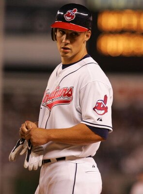NEW YORK - JULY 15:  American League All-Star  Grady Sizemore #24 of the Cleveland Indians after scoring the tieing run in the bottom of the eighth inning during the 79th MLB All-Star Game at Yankee Stadium on July 15, 2008 in the Bronx borough of New Yor