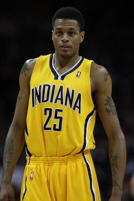 SAN ANTONIO - JANUARY 20:  Guard Brandon Rush #25 of the Indiana Pacers during play against the San Antonio Spurs on January 20, 2009 at AT&T Center in San Antonio, Texas.  NOTE TO USER: User expressly acknowledges and agrees that, by downloading and/or u