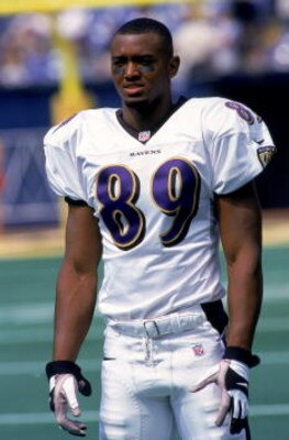 3 Sep 2000:  Travis Taylor #89 of the Baltimore Ravens is looking on during the game against the Pittsburgh Steelers at Three Rivers Stadium in Pittsburgh, Pennsylvania. The Ravens defeated the Steelers 16-0Mandatory Credit: Rick Stewart  /Allsport