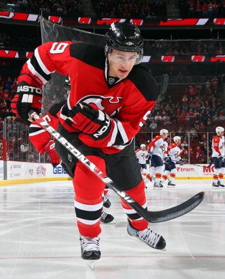 NEWARK, NJ - FEBRUARY 28:  Zach Parise #9 of the New Jersey Devils takes the ice to play the Florida Panthers at the Prudential Center on February 28, 2009 in Newark, New Jersey.  (Photo by Jim McIsaac/Getty Images)