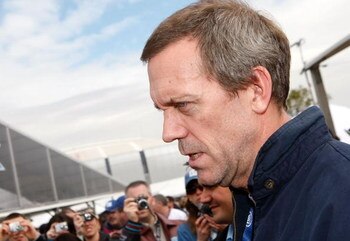 GLENDALE, AZ - FEBRUARY 03:  Actor Hugh Laurie arrives on Fox's Super Bowl XLII red carpet on February 3, 2008 at University of Phoenix Stadium in Glendale, Arizona.  (Photo by Michael Buckner/Getty Images)