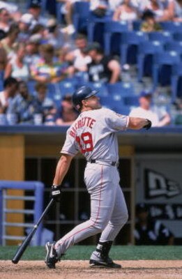21 Jul 2001:  Dante Bichette #19 of the Boston Red Sox at bat during the game against the Chicago White Sox at Comiskey Park in Chicago, Illinois. The White Sox defeated the Red Sox 10-3.Mandatory Credit: Jonathan Daniel  /Allsport