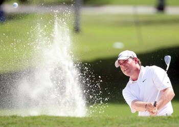 DORAL, FL - MARCH 13: Justin Leonard of the USA hits his second shot at the 13th hole during the second round of the World Golf Championships-CA Championship at the Doral Golf Resort & Spa on March 13, 2009 in Miami, Florida  (Photo by David Cannon/Getty 