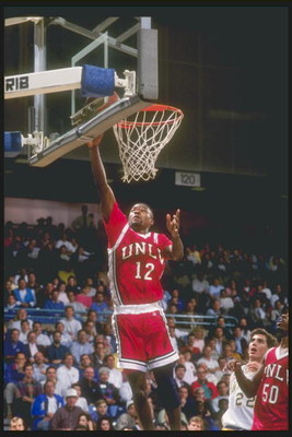 17 Jan 1991: Anderson Hunt of the UNLV Rebels goes up for two during a game against the University of California at Irvine Anteaters.