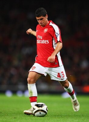 LONDON - SEPTEMBER 23:  Fran Merida of Arsenal in action during the Carling Cup Third Round match between Arsenal and Sheffield United at the Emirates Stadium on September 23, 2008 in London, England.  (Photo by Phil Cole/Getty Images)