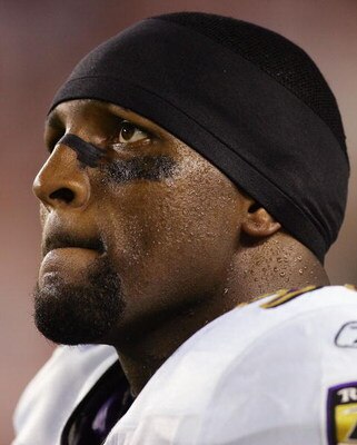 CINCINNATI - SEPTEMBER 10: Ray Lewis #52 of the Baltimore Ravens looks on against the Cincinnati Bengals during their season opening game on September 10, 2007 at Paul Brown Stadium in Cincinnati, Ohio. The Bengals defeated the Ravens 27-20.  (Photo by Ji