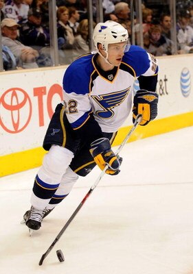 LOS ANGELES, CA - DECEMBER 11:  Brad Boyes #22 of St. Louis Blues plays against the Los Angeles Kings at the Staples Center on December 11, 2008 in Los Angeles, California.  (Photo by Harry How/Getty Images)