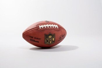 NEW YORK - MARCH 11: The Official NFL Ball is seen on March 11, 2009 in New York City, New York.  (Photo by Nick Laham/Getty Images)