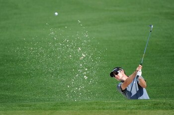 AUGUSTA, GA - APRIL 11:  Justin Rose of England plays a bunker shot on the second hole during the third round of the 2009 Masters Tournament at Augusta National Golf Club on April 11, 2009 in Augusta, Georgia.  (Photo by Harry How/Getty Images)