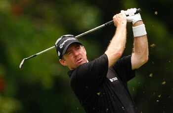 COOLUM BEACH, AUSTRALIA - DECEMBER 07:  Rod Pampling of Australia plays a shot during day four of the Australian PGA Championship at the Hyatt Regency Resort on December 7, 2008 at Coolum Beach, Australia.  (Photo by Cameron Spencer/Getty Images)