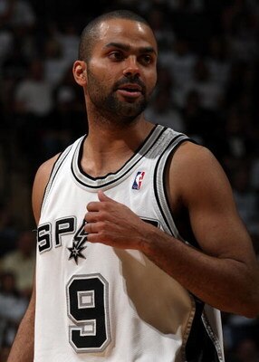 SAN ANTONIO - APRIL 20:  Guard Tony Parker #9 of the San Antonio Spurs during play against the Dallas Mavericks in Game Two of the Western Conference Quarterfinals during the 2009 NBA Playoffs at AT&T Center on April 20, 2009 in San Antonio, Texas. NOTE T