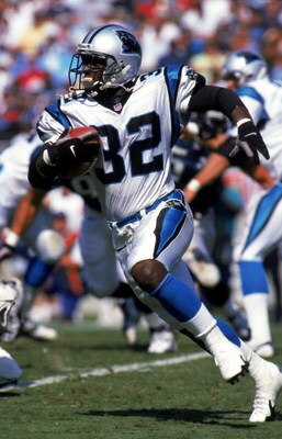 19 Sep 1999: Fred Lane #32 of the Carolina Panthers carries the ball during the game against the Jacksonville Jaguars at the Ericsson Stadium in Charlotte, North Carolina. The Jaguars defeated the Panthers 22-20. Mandatory Credit: Craig Jones  /Allsport