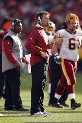 SAN FRANCISCO - DECEMBER 28:  Head coach  Jim Zorn of the Washington Redskins watches the action from the sidelines during the game against of the San Fransisco 49ers at Candlestick Park on December 28, 2008 in San Francisco, California. (Photo by: Jonath