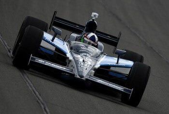 KANSAS CITY, KS - APRIL 26:  Dario Franchitti drives his #10 Nicorette Target Chip Ganassi Racing Dallara Honda during the IRL IndyCar Series Road Runner Turbo Indy 300 on April 26, 2009 at Kansas Speedway in Kansas City, Kansas.  (Photo by Jonathan Ferre