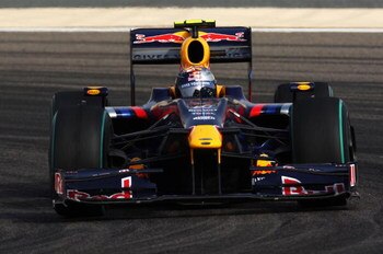 SAKHIR, BAHRAIN - APRIL 26:  Sebastian Vettel of Germany and Red Bull Racing drives on his way to finishing second during the Bahrain Formula One Grand Prix at the Bahrain International Circuit on April 26, 2009 in Sakhir, Bahrain.  (Photo by Clive Mason/