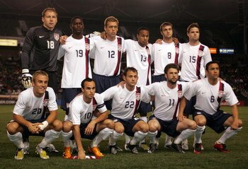 CARSON, CA - JANUARY 19:  Members of the USA men's national soccer team pose for a team photo prior to their International Friendly match against Sweden at the Home Depot Center on January 19, 2008 in Carson, California. USA defeated Sweden 2-0.  (Photo b