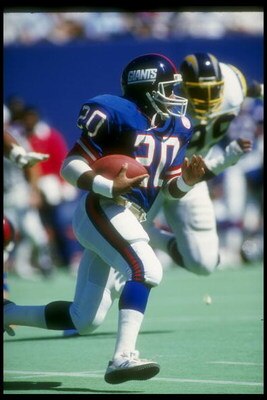 14 Sep 1986:  Running back Joe Morris of the New York Giants moves the ball during a game against the San Diego Chargers at Giants Stadium in East Rutherford, New Jersey.  The Giants won the game, 20-7. Mandatory Credit: T. G. Higgins  /Allsport