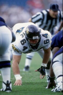 20 Sep 1998:  Defensive tackle John Jurkovich #64 of the Jacksonville Jaguars in action during the game against the Baltimore Ravens at the Alltel Stadium in Jacksonville, Florida. The Jaguars defeated the Ravens 24-10. Mandatory Credit: Andy Lyons  /Alls