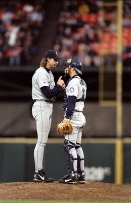 8 Jun 1998:  Randy Johnson #51 of the Seattle Mariners in action during a game against the San Francisco Giants at 3 Com Park in San Francisco, California. The Giants defeated the Mariners 4-3. Mandatory Credit: Otto Greule Jr.  /Allsport