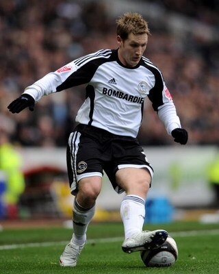 DERBY, UNITED KINGDOM - NOVEMBER 02:  Kris Commons of Derby County in action during Coca-Cola Championship match between Derby County and Nottingham Forest at Pride Park on November 2, 2008 in Derby, England.  (Photo by Shaun Botterill/Getty Images)