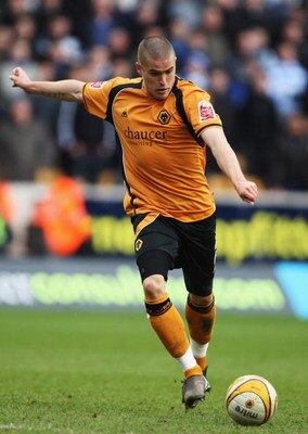 WOLVERHAMPTON, UNITED KINGDOM - FEBRUARY 22:  Michael Kightly of Wolverhampnton Wanderers in action during the Coca Cola Championship match between Wolverhampton Wanderers and Cardiff City at the Molyneaux Stadium on February 22, 2009 in Wolverhampton, En