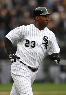 CHICAGO - APRIL 29: Jermaine Dye #23 of the Chicago White Sox runs the bases after hitting a solo home run in the seventh inning against the Seattle Mariners on April 29, 2009 at U.S. Cellular Field in Chicago, Illinois. The White Sox defeated the Mariner