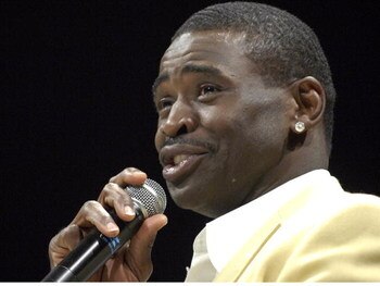 CANTON, OH - AUGUST 05:  Michael Irvin talks during  a Pro Football Hall of Fame Festival Enshrinees Roundtable on August 5, 2007 in Canton, Ohio.  (Photo by Al Messerschmidt/Getty Images)