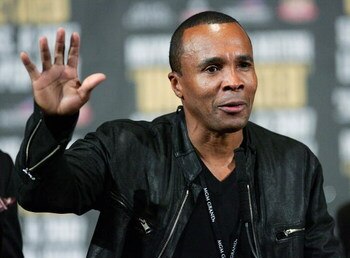 LAS VEGAS - DECEMBER 08:  Former boxer Sugar Ray Leonard speaks at a post fight news conference after Floyd Mayweather Jr.'s knockout victory over Ricky Hatton in their WBC world welterweight championship fight at the MGM Grand Garden Arena on December 8,