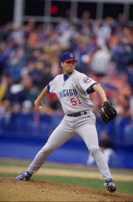16 Apr 1998:  Pitcher Terry Adams of the Chicago Cubs in action during a game against the New York Mets at Shea Stadium in Flushing, New York.  The Cubs defeated the Mets 8-4. Mandatory Credit: David Seelig  /Allsport