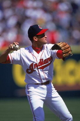 14 Apr 2000: Omar Vizquel #13 of the Cleveland Indians throws the ball during the game against the Texas Rangers at Jacobs Field in Cleveland, Ohio. The Rangers defeated the Indians 7-2.