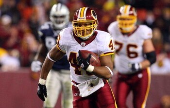 LANDOVER, MD - NOVEMBER 16:  Ladell Betts #46 of the Washington Redskins in action against the Dallas Cowboys on November 16, 2008 at FedEx Field in Landover, Maryland.  (Photo by Jim McIsaac/Getty Images)