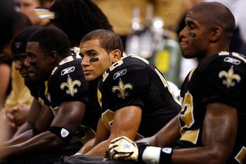NEW ORLEANS - SEPTEMBER 24:  Lance Moore #16 of the New Orleans Saints reacts to the Saints 31-14 loss to the Tennessee Titans on September 24, 2007 at the Louisiana Superdome in New Orleans, Louisiana. The Titans defeated the Saints 31-14.  (Photo by Chr