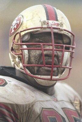 4 Jan 1997:  Guard Ray Brown of the San Francisco 49ers stands on the field during a playoff game against the Green Bay Packers at Lambeau Field in Green Bay, Wisconsin.  The Packers won the game 35-14. Mandatory Credit: Jonathan Daniel  /Allsport