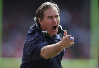 SAN FRANCISCO - OCTOBER 05: Head coach Bill Belichick of the New England Patriots coach against the San Francisco 49ers during an NFL game on October 5, 2008 at Candlestick Park in San Francisco, California.  (Photo by Jed Jacobsohn/Getty Images)