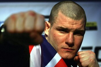 MANCHESTER, UNITED KINGDOM - FEBRUARY 23:  British Ultimate Fighting Champion Michael Bisping poses for photographs during the photocall to announce the arrival of Ultimate Fighting Championship bouts in the UK. 23 February, 2007, Manchester, England. Ult
