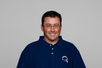 SAN DIEGO - 2005:  Pete Carmichael of the San Diego Chargers poses for his 2005 NFL headshot at photo day in San Diego, California.  (Photo by Getty Images) 