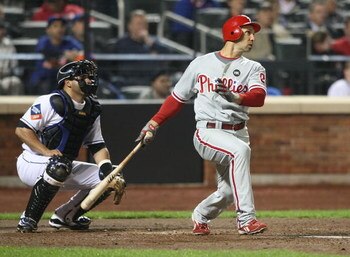 NEW YORK - MAY 06:  Raul Ibanez #29 of the Philadelphia Phillies at bat against the New York Mets at Citi Field on May 6, 2009 in the Flushing neighborhood of the Queens borough of New York City.  (Photo by Nick Laham/Getty Images)